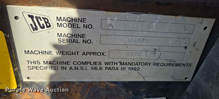 image for item ED2127 2007 JCB 520 telehandler