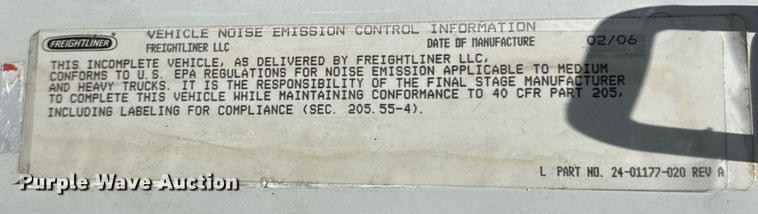 image for item ED5765 2006 Freightliner Business Class M2 grapple crane truck