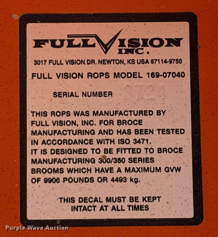 image for item ED5785 2011 Broce KR350 broom