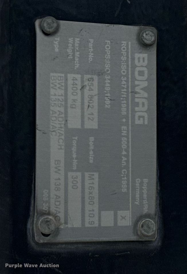image for item ED5786 2007 Bomag BW 138 AC 