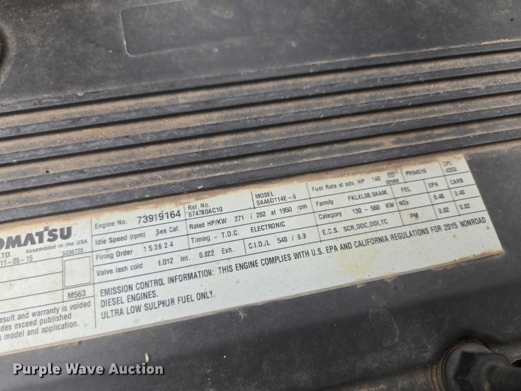 image for item EF1599 2016 Komatsu PC360LC-11 excavator