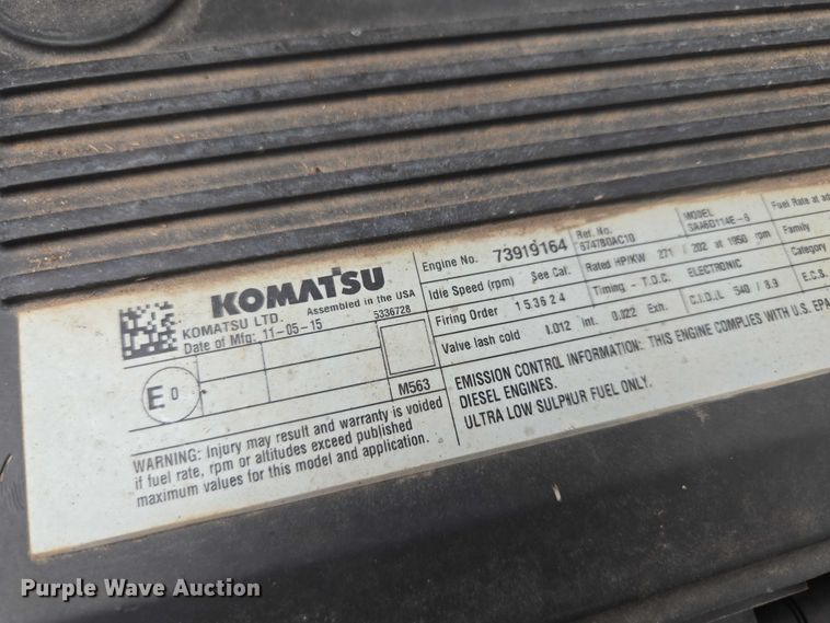 image for item EF1599 2016 Komatsu PC360LC-11 excavator