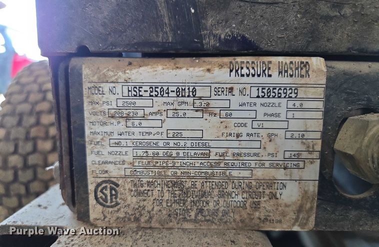 image for item EF1664 Mi-T-M HSE-2504-0M10 pressure washer