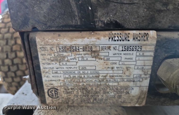 image for item EF1664 Mi-T-M HSE-2504-0M10 pressure washer