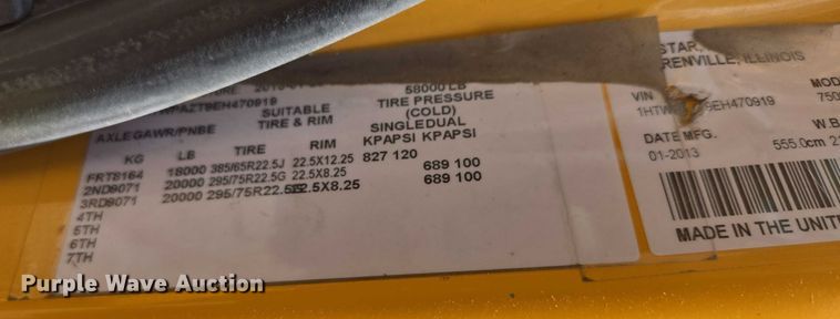 image for item EF1670 2014 International 7500  dump truck