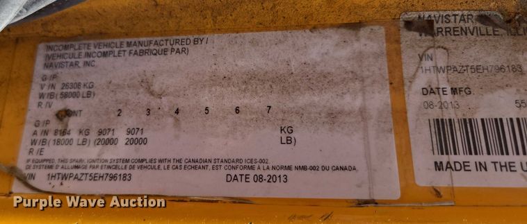 image for item EF1674 2014 International 7500 dump truck