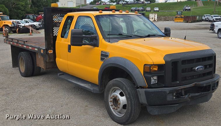 image for item EF1678 2008 Ford F450 Super Duty SuperCab flatbed truck