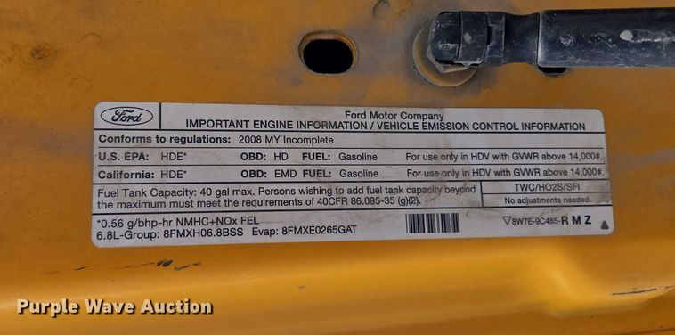 image for item EF1678 2008 Ford F450 Super Duty SuperCab flatbed truck