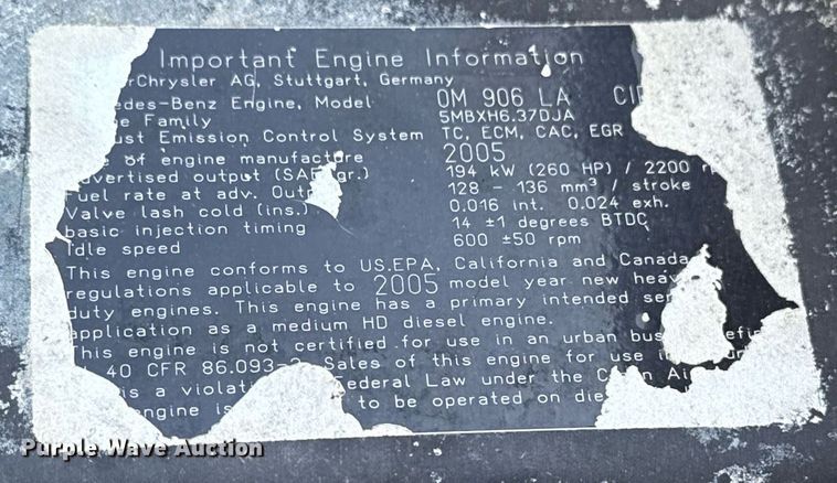 image for item EG5933 2006 Freightliner Business Class M2 Crew Cab utility / service truck