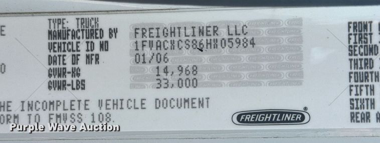 image for item EG5933 2006 Freightliner Business Class M2 Crew Cab utility / service truck