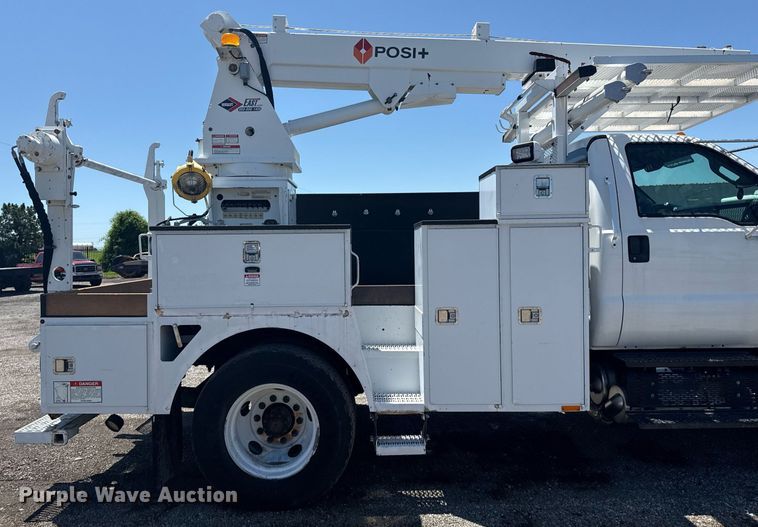 image for item EG5937 2015 Ford F750 Super Duty cable placer bucket truck