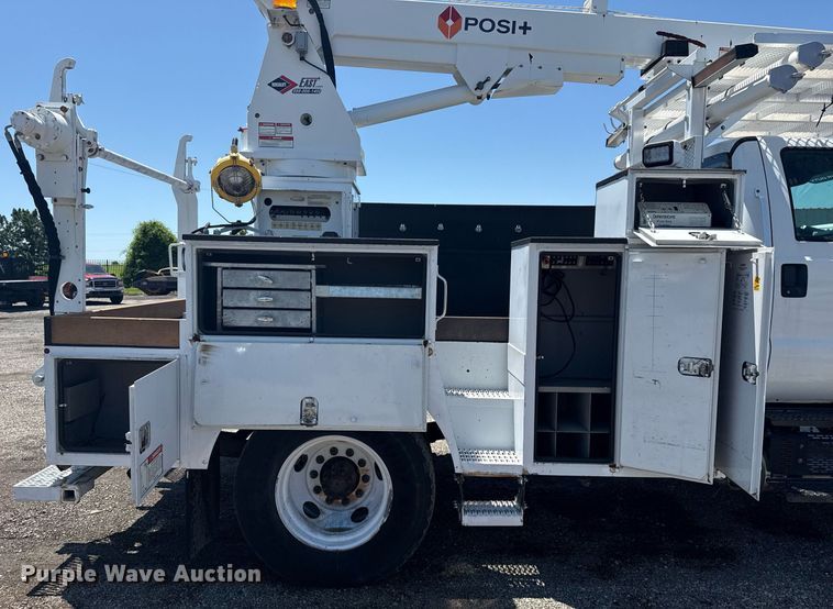 image for item EG5937 2015 Ford F750 Super Duty cable placer bucket truck