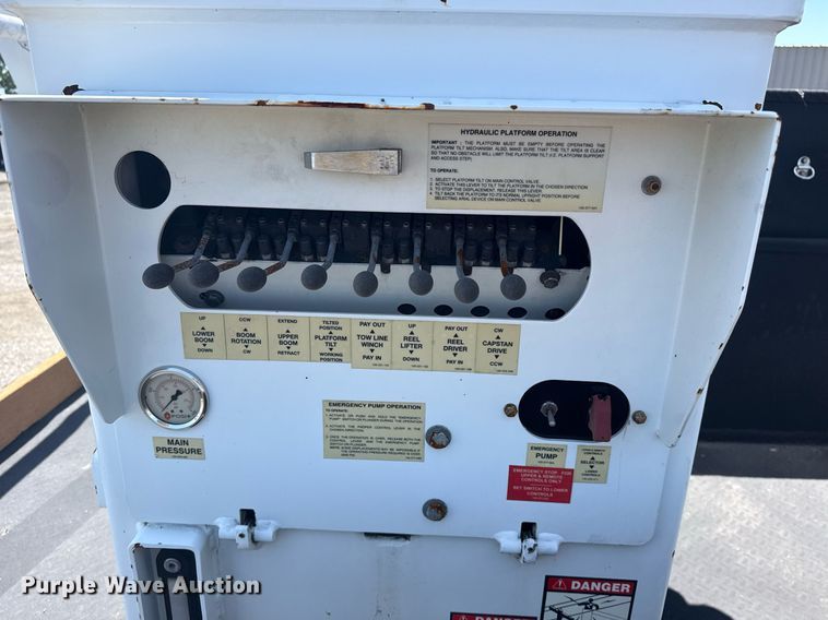 image for item EG5937 2015 Ford F750 Super Duty cable placer bucket truck