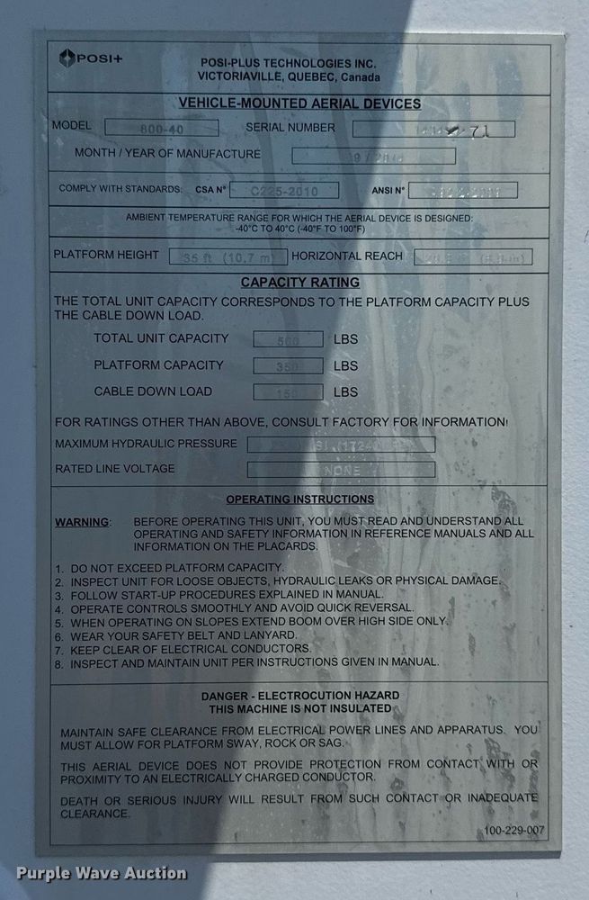 image for item EG5937 2015 Ford F750 Super Duty cable placer bucket truck