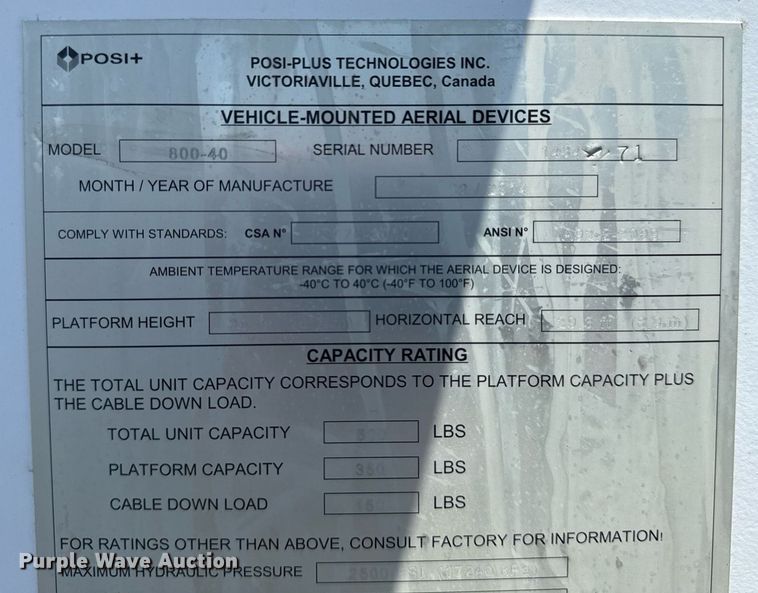 image for item EG5937 2015 Ford F750 Super Duty cable placer bucket truck