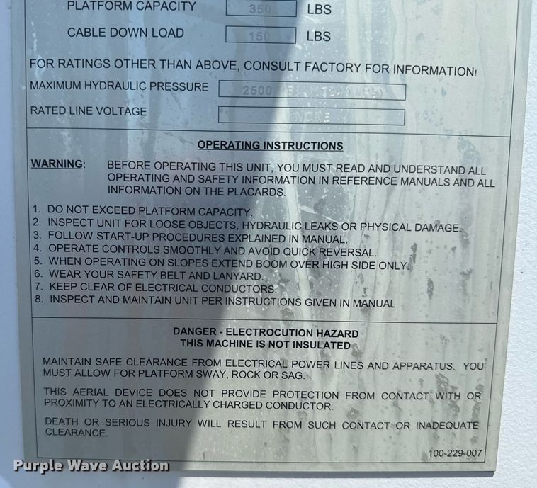 image for item EG5937 2015 Ford F750 Super Duty cable placer bucket truck