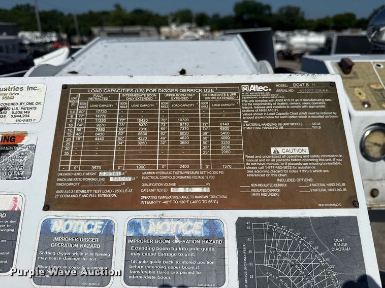 image for item EG5948 2013 Freightliner Business Class M2 digger derrick truck