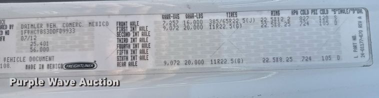 image for item EG5948 2013 Freightliner Business Class M2 digger derrick truck