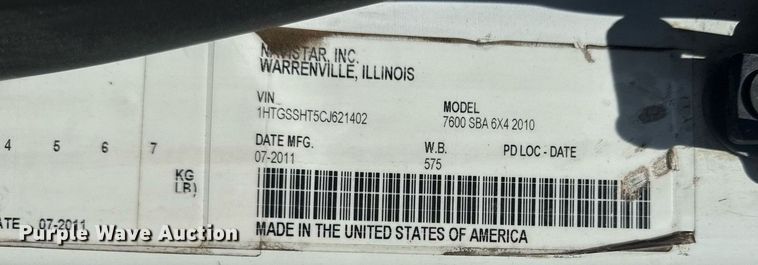 image for item EG5953 2012 International 7600 Crew Cab crane truck