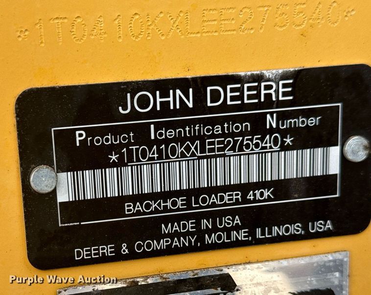 image for item EG5971 2015 John Deere 410K backhoe