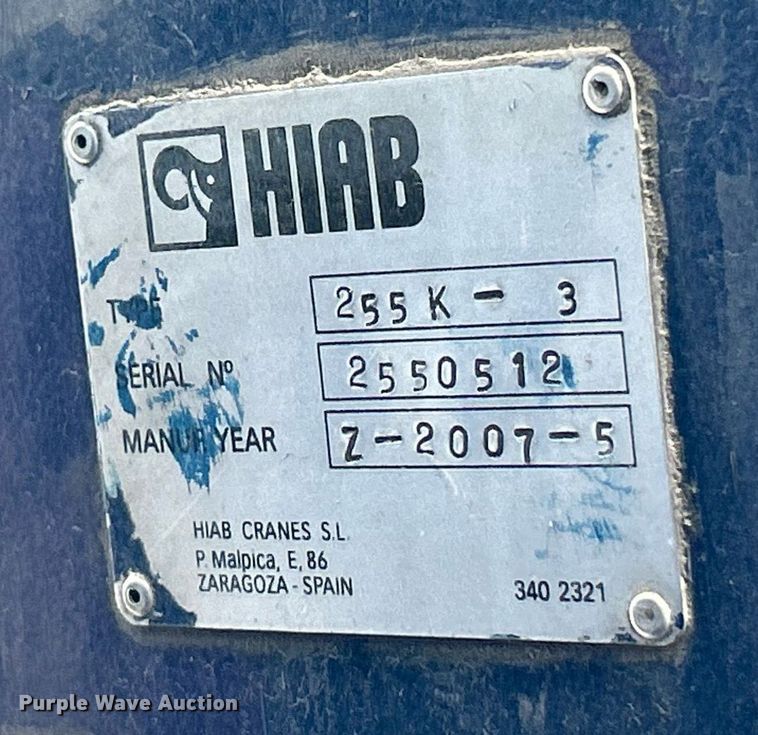 image for item EK8081 2007 Sterling Truck L9500 Series crane truck