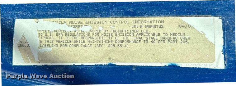 image for item EK8081 2007 Sterling Truck L9500 Series crane truck