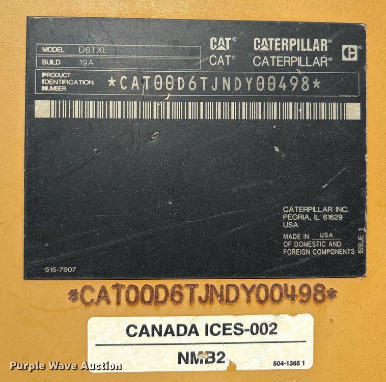 image for item EL2141 2019 Caterpillar D6T dozer