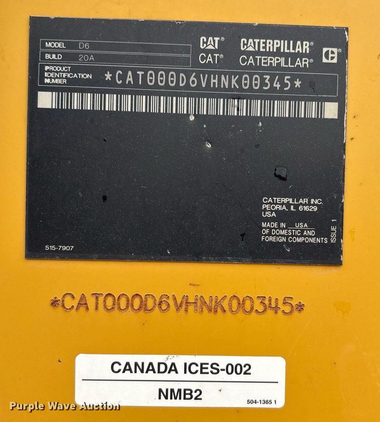 image for item EL2145 2020 Caterpillar D6 dozer