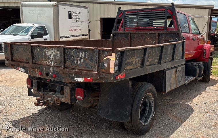 image for item EL2151 2000 Chevrolet C7500 Crew Cab dump flatbed truck