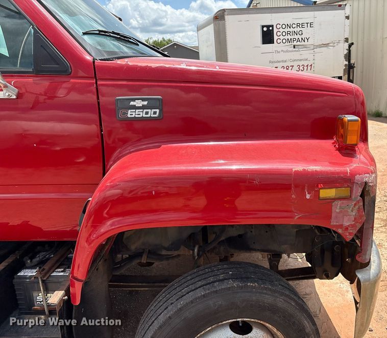 image for item EL2151 2000 Chevrolet C7500 Crew Cab dump flatbed truck