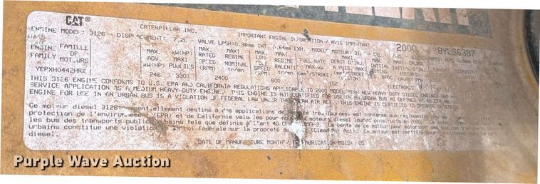 image for item EL2151 2000 Chevrolet C7500 Crew Cab dump flatbed truck