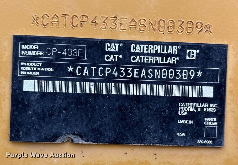 image for item EL2158 2005 Caterpillar CP433E single drum vibratory roller
