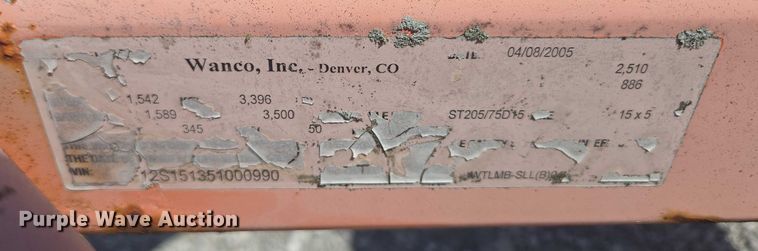 image for item EN3893 Wanco message board trailer 