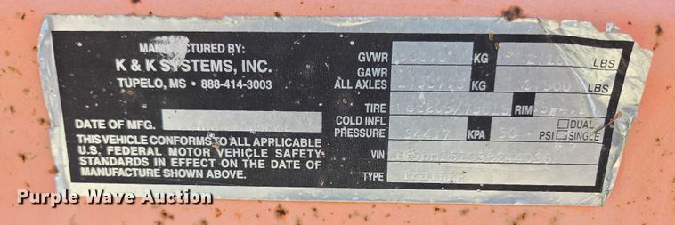 image for item EN3894 K&K message board trailer 