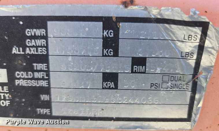 image for item EN3894 K&K message board trailer 