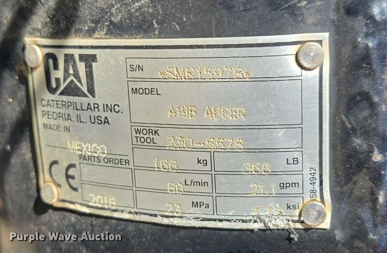 image for item EN3913 Caterpillar A19B skid steer auger