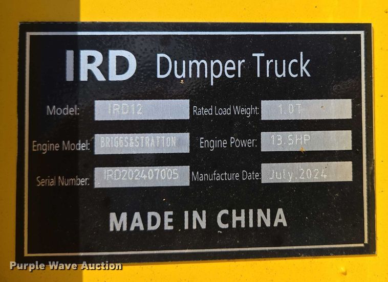 image for item EN3946 IRD IRD12 crawler dumper