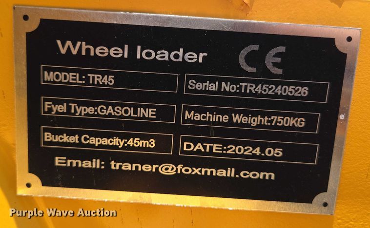 image for item EN3949 2024 Traner TR45 compact wheel loader