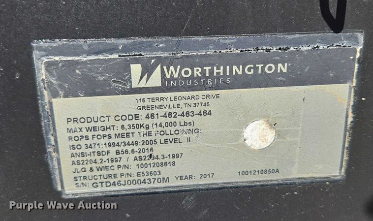 image for item EN3964 2017 Caterpillar TH255C telehandler