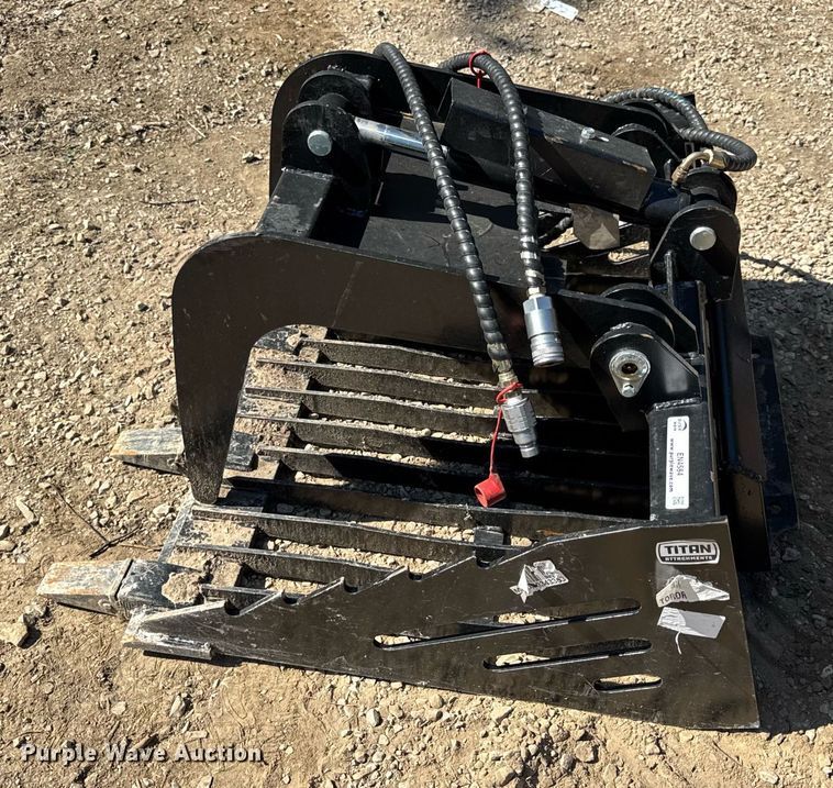 image for item EN4584 Titan Compact utility loader rock grapple bucket