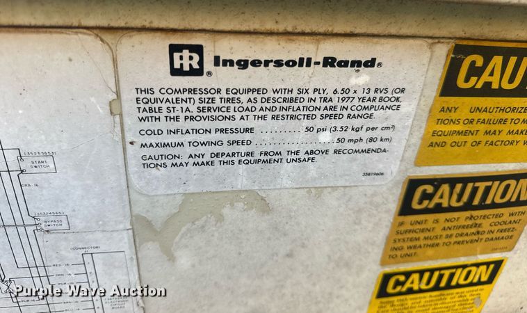 image for item EN4607 Ingersoll-Rand P-100-W-W air compressor