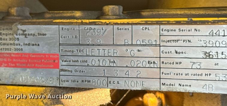 image for item EN4608 1987 Bomag BW12R pneumatic roller