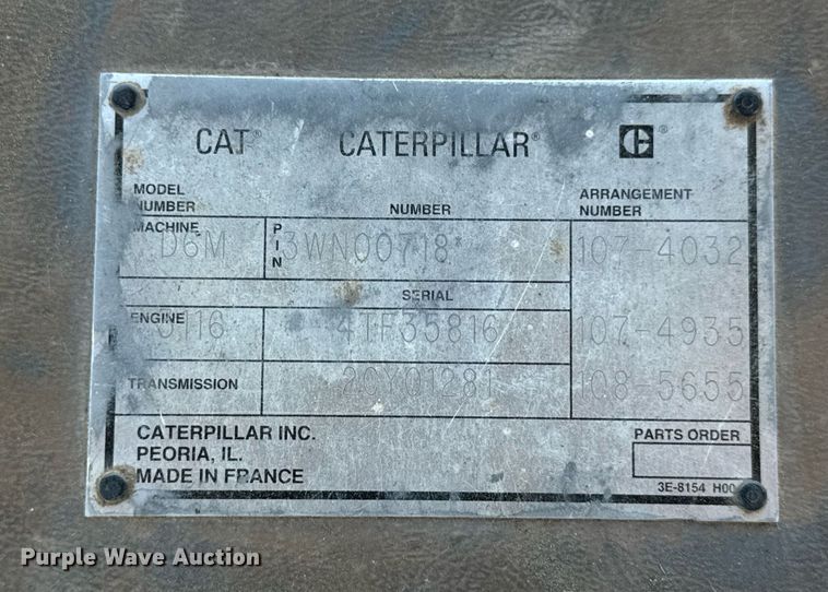 image for item EN4609 1997 Caterpillar D6M dozer