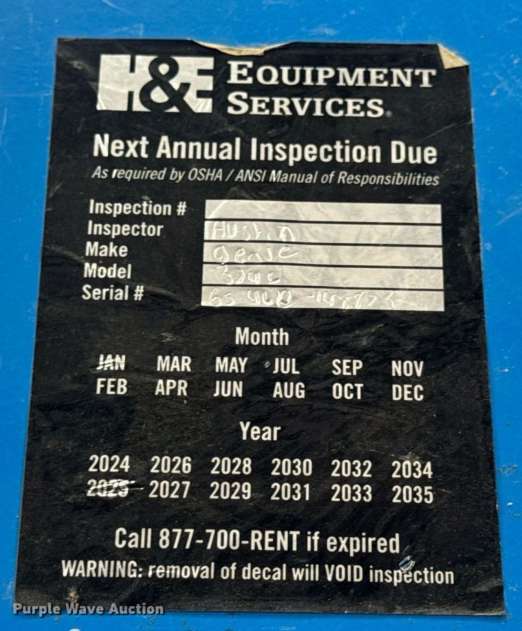 image for item EN4616 2020 Genie GS-3246 scissor lift