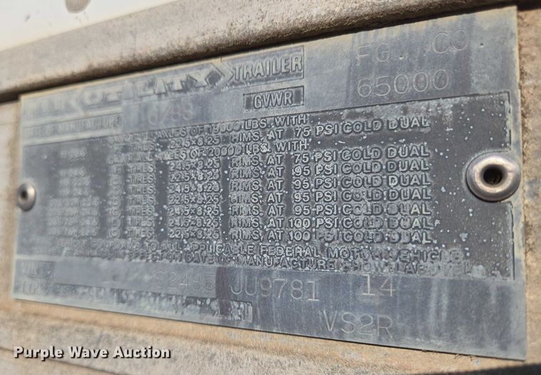 image for item EN8228 1988 Utility dry van office trailer