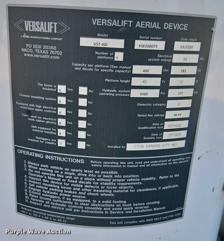 image for item EO4514 2019 Dodge Ram 5500 bucket truck