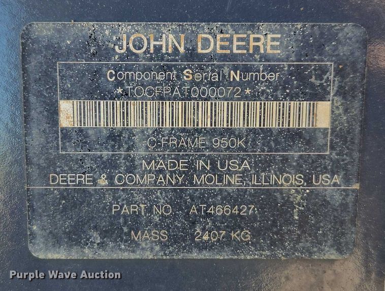image for item FB9402 2018 John Deere 950K dozer