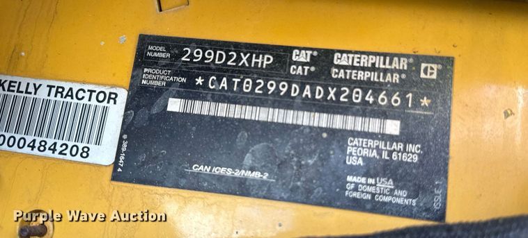 image for item YA0682 2019 Caterpillar 299D2 XHP tracked skid steer loader