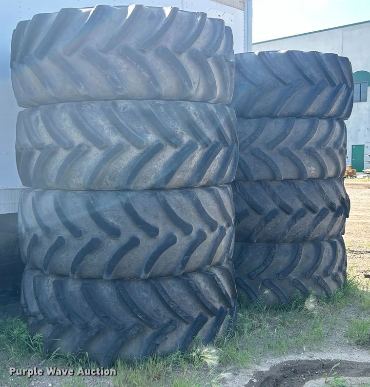 image for item ZA0687 (8) 710/70R42 tires and wheels