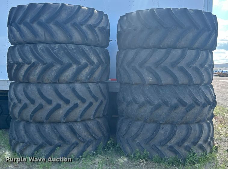 image for item ZA0687 (8) 710/70R42 tires and wheels